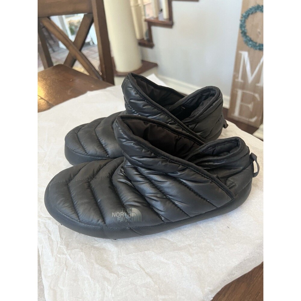 The North Face THERMOBALL Black Insulated traction Bootie Slippers Shoes Size 7